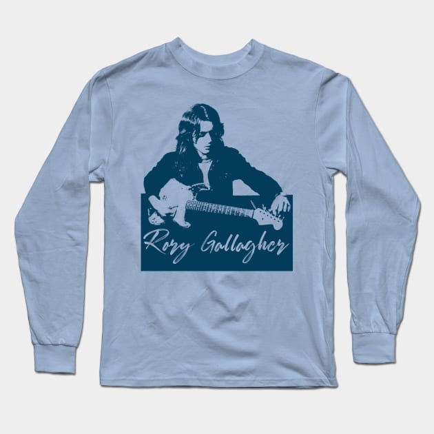 Rory Gallagher Tribute Fanart Design Long Sleeve T-Shirt by CultOfRomance